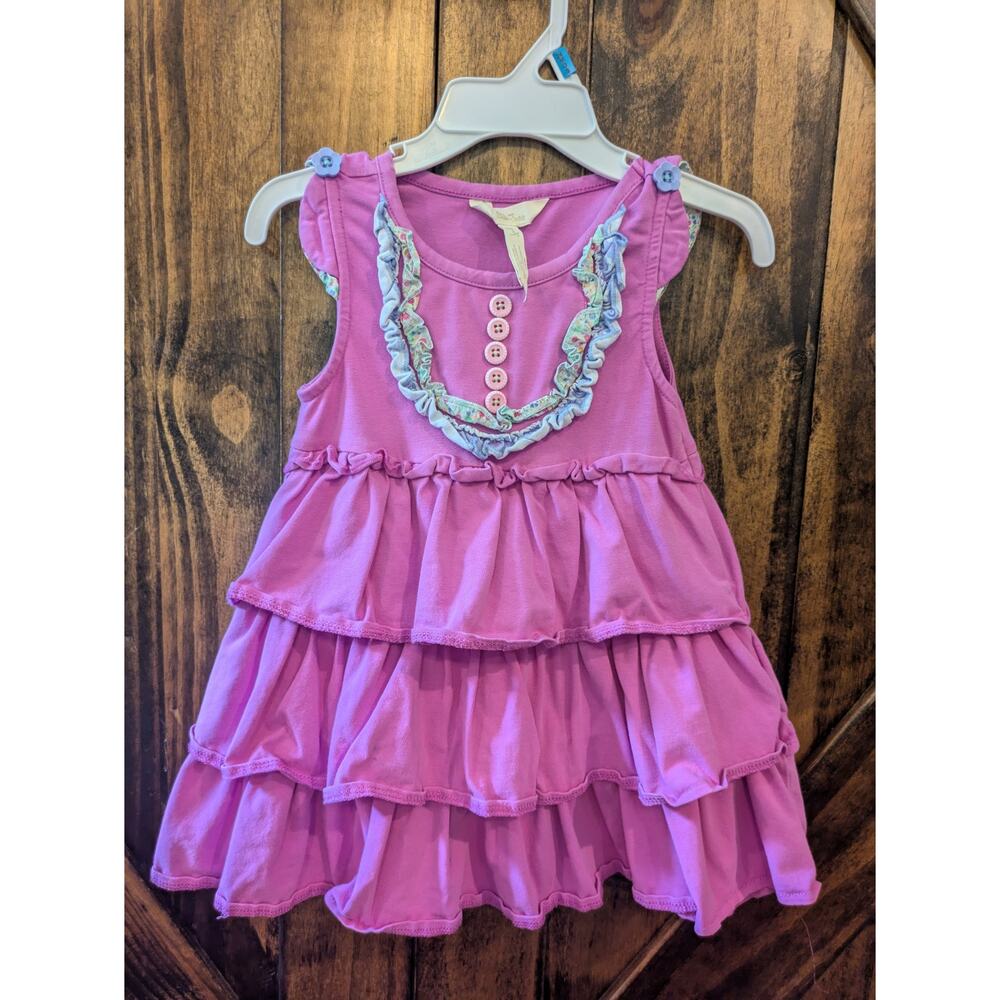 Matilda Jane sz 2 Purple tiered ruffle dress The Adventure Begins Collection